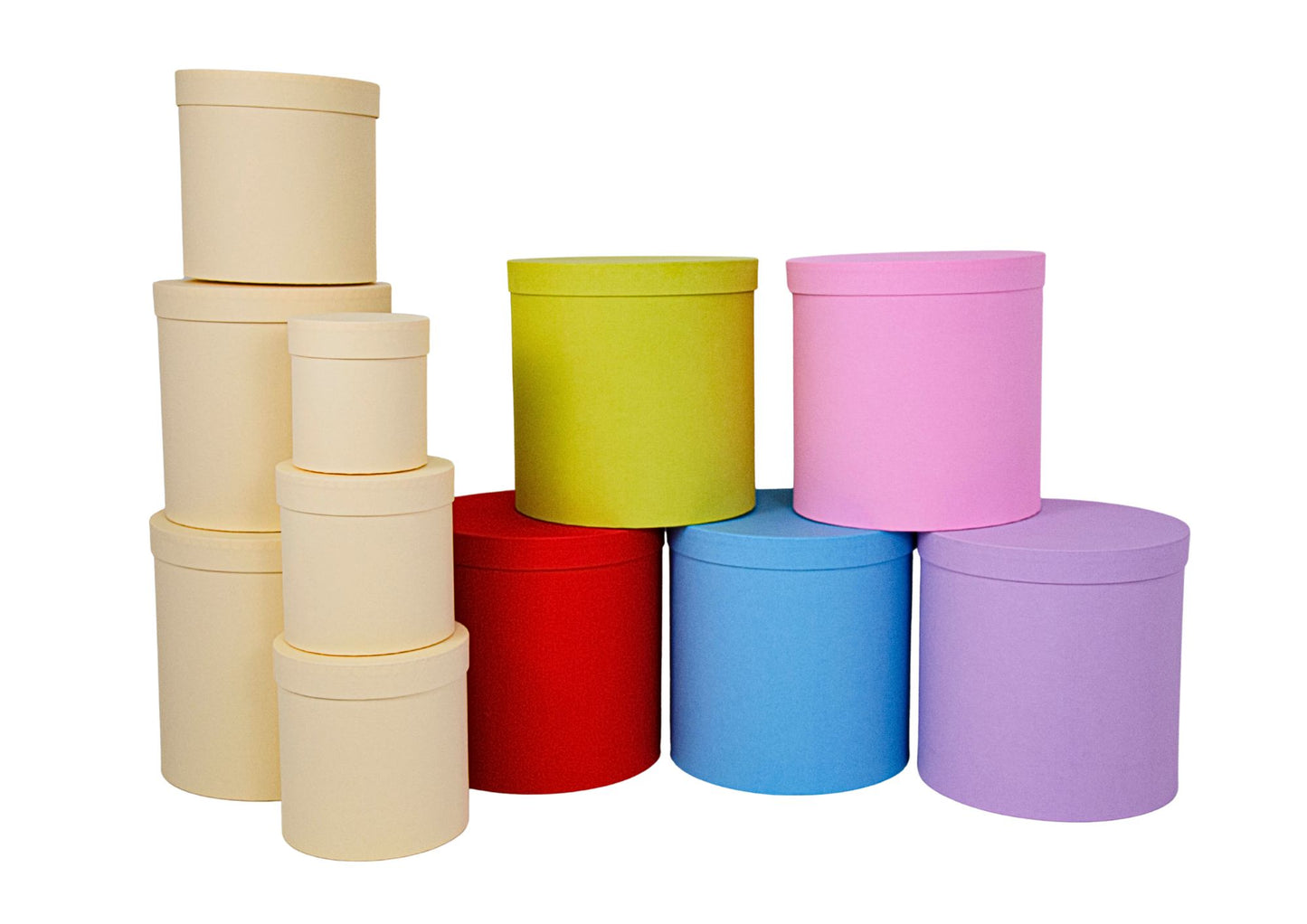 Set 6 Cutii Rotunde pentru Flori H12.5-H25