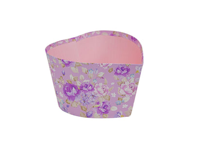 Cutie Tip Inima cu Imprimeu pentru Flori D17x13 H10 cm