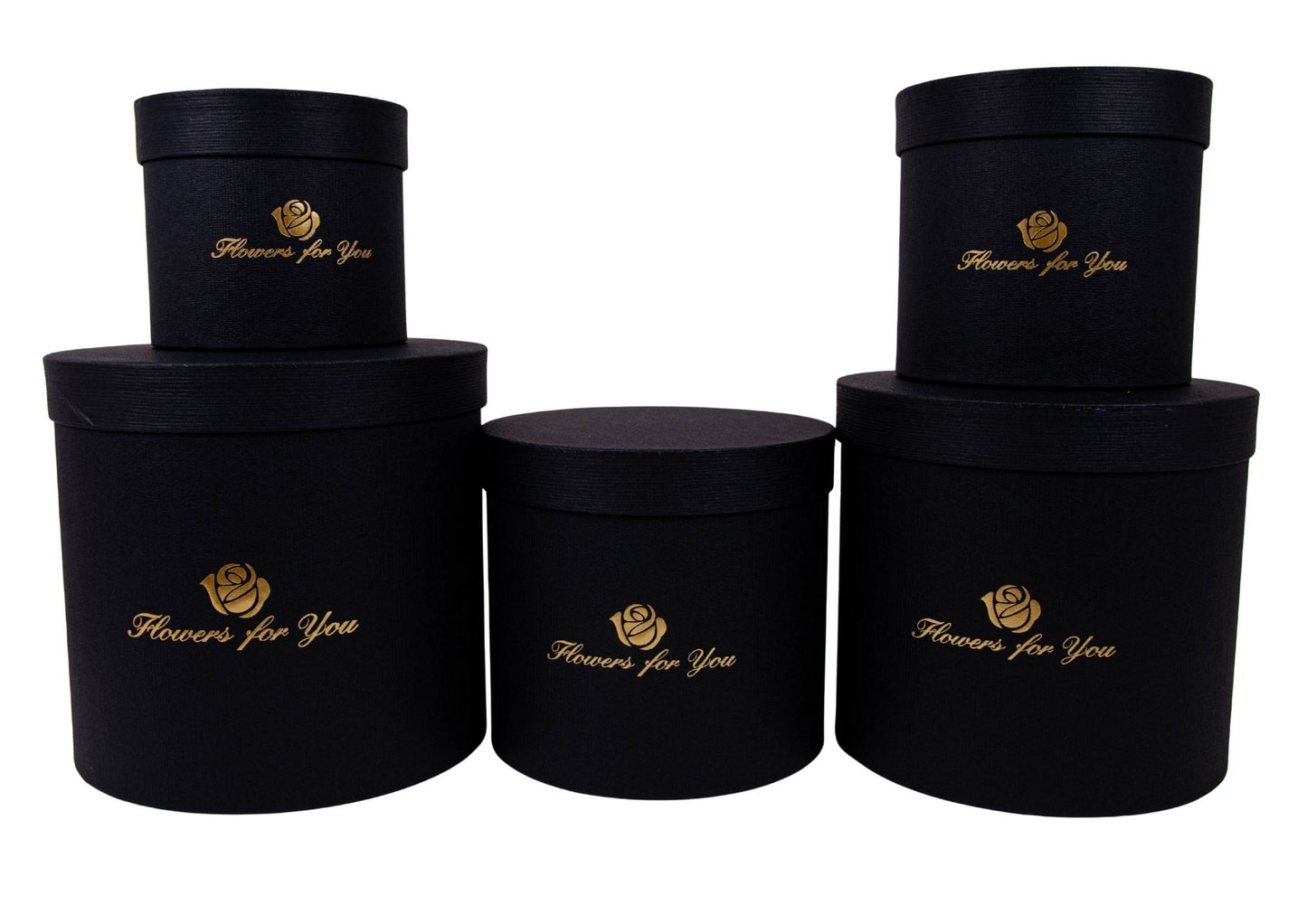 Set 5 Cutii Decoratiuni cu Logo pentru Flori "Flowers For You" H12-H21