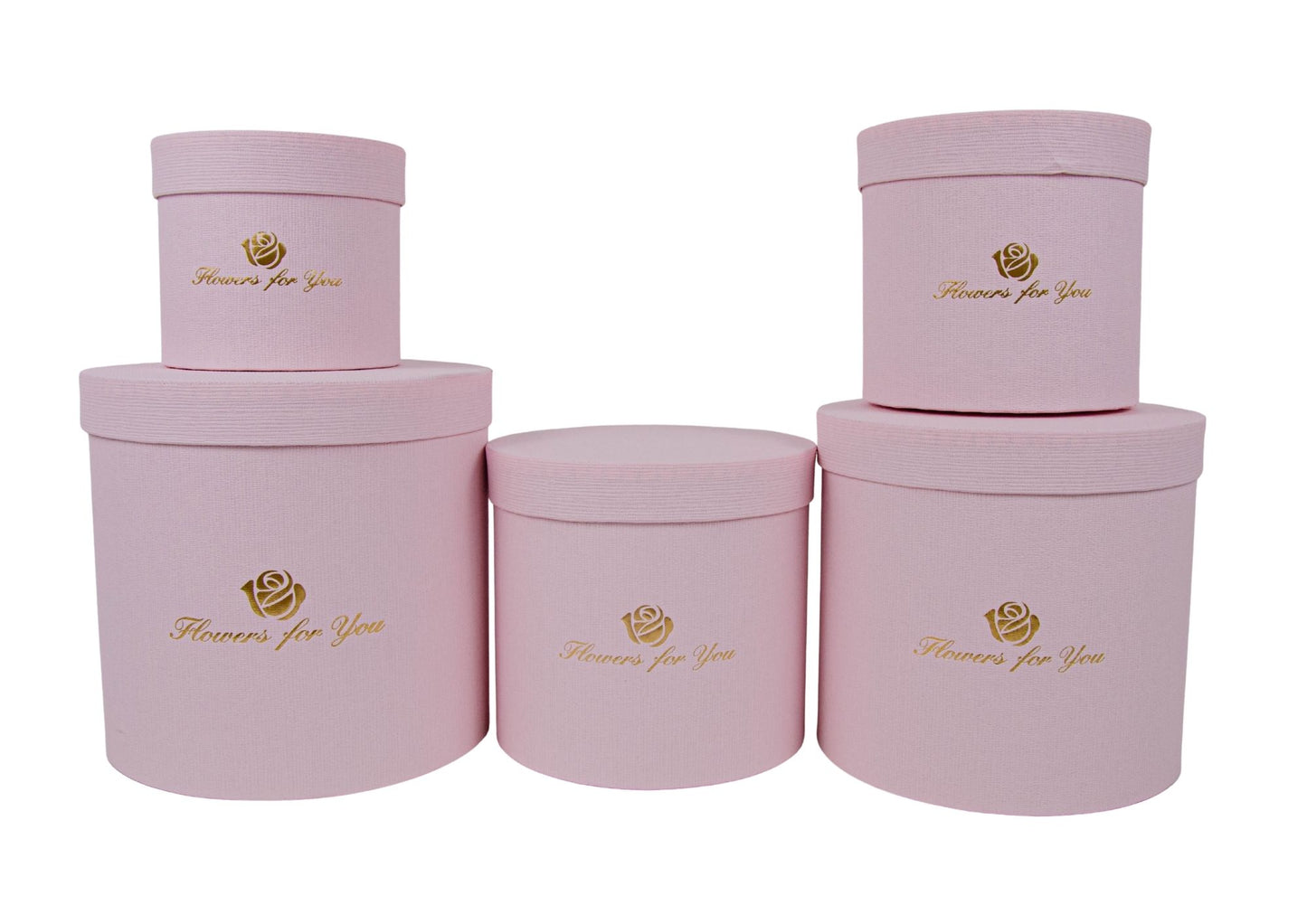 Set 5 Cutii Decoratiuni cu Logo pentru Flori "Flowers For You" H12-H21