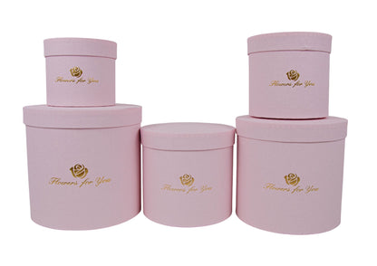 Set 5 Cutii Decoratiuni cu Logo pentru Flori "Flowers For You" H12-H21