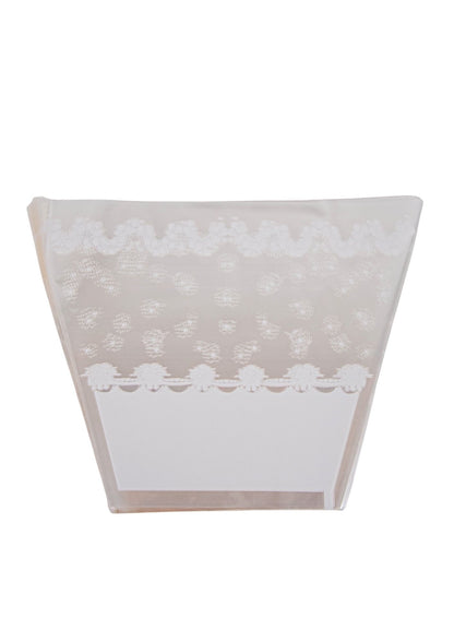 Set 100 Pungi Flori Albe si Transparente Decorate