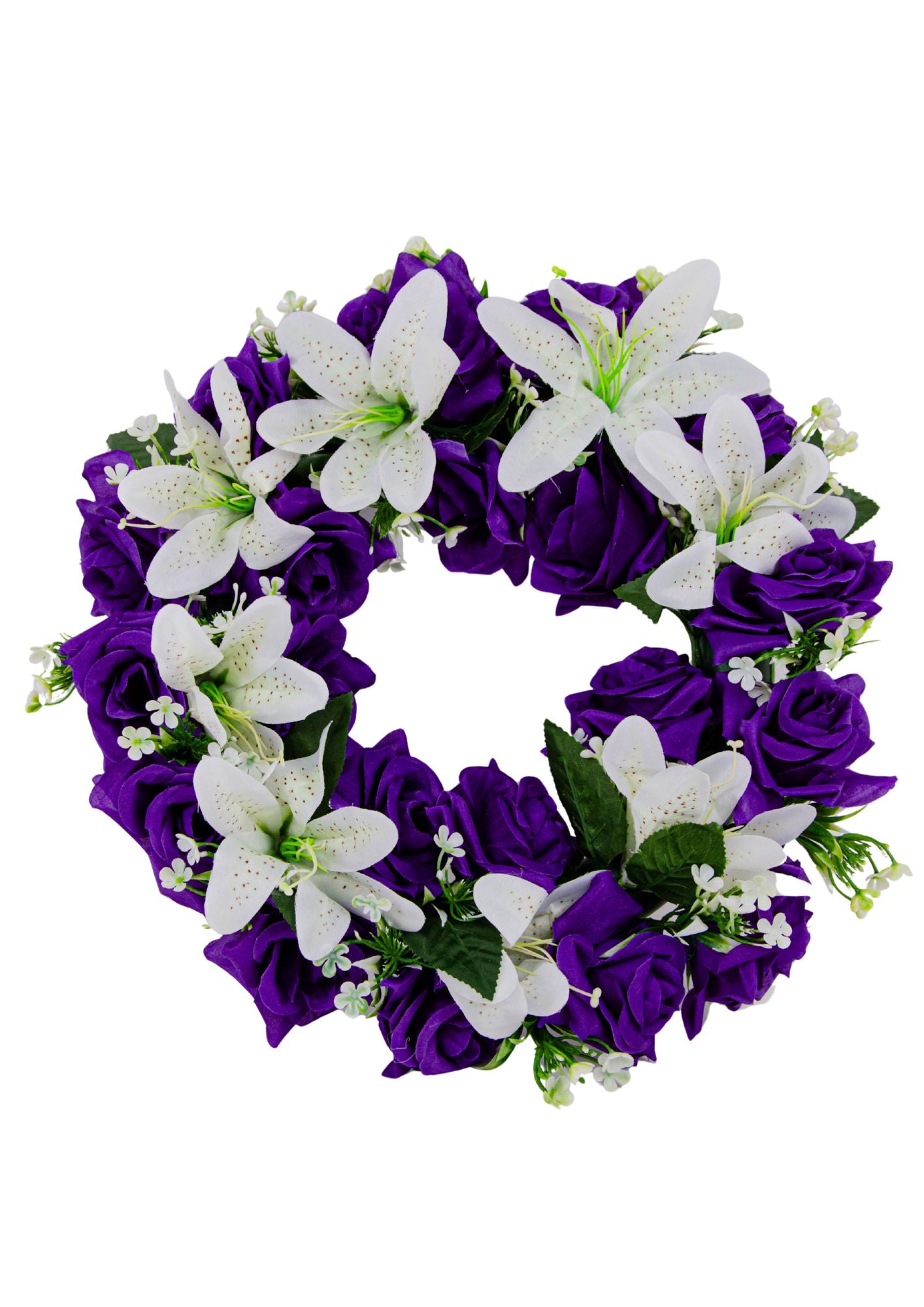 Coronita cu Flori  Trandafiri /Crin 38cm