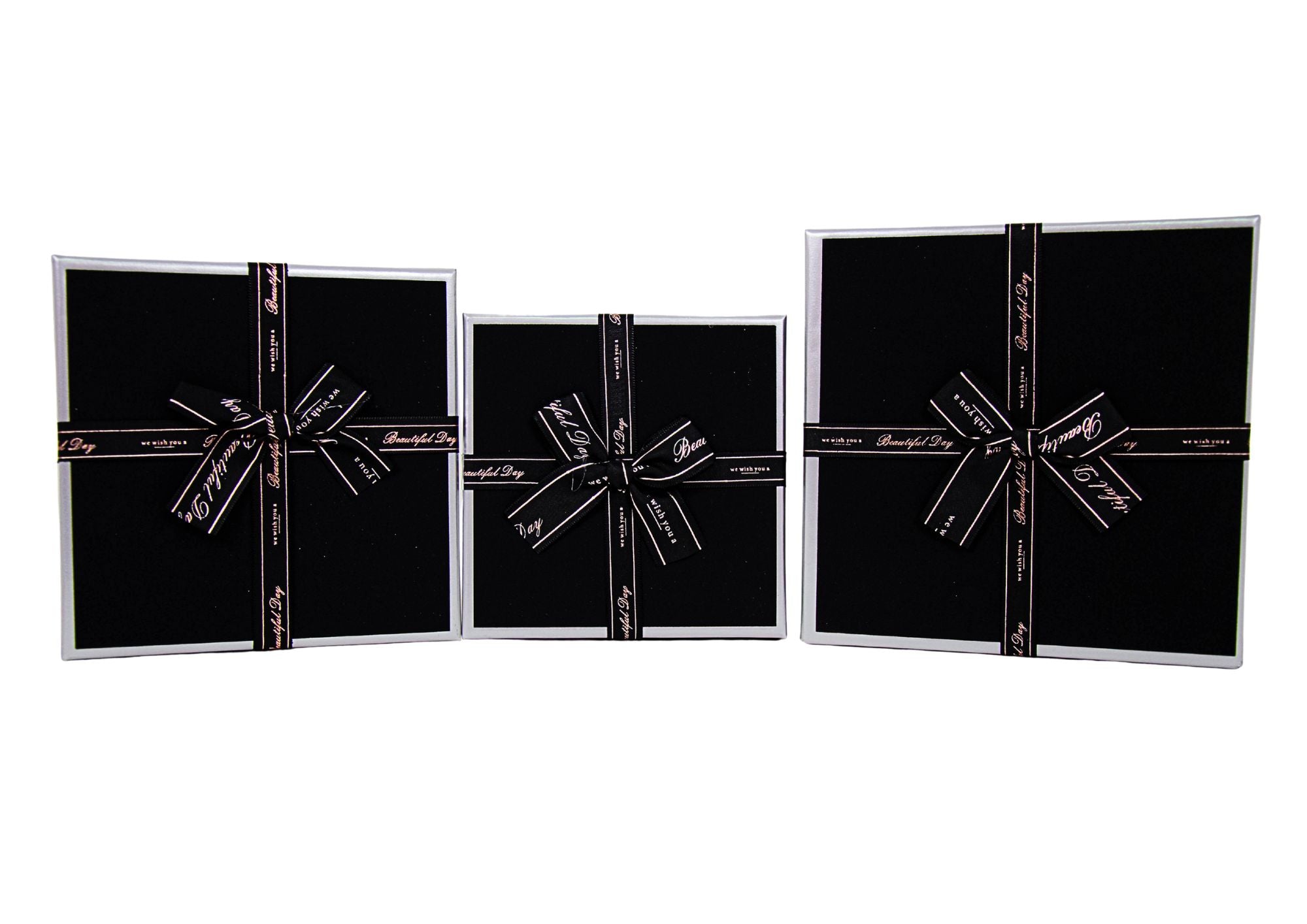 SET 3 CUTII PATRATE TIP CADOU CU FUNDA