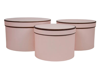 Set 3 Cutii Rotunde Diplomat pentru Flori "Flower" H13-H15