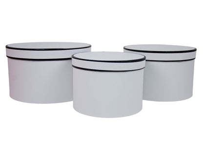 Set 3 Cutii Rotunde Diplomat pentru Flori "Flower" H13-H15