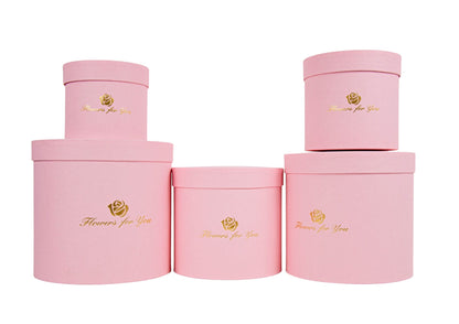 Set 5 Cutii Decoratiuni cu Logo pentru Flori "Flowers For You" H12-H21