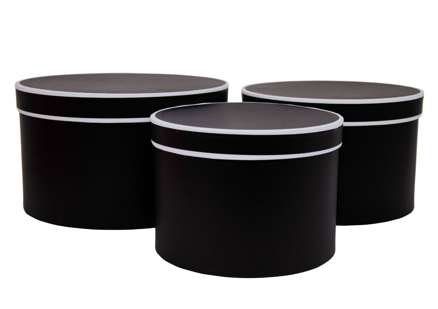 Set 3 Cutii Rotunde Diplomat pentru Flori "Flower" H13-H15