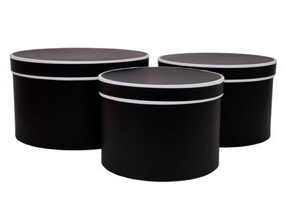 Set 3 Cutii Rotunde Diplomat pentru Flori "Flower" H13-H15