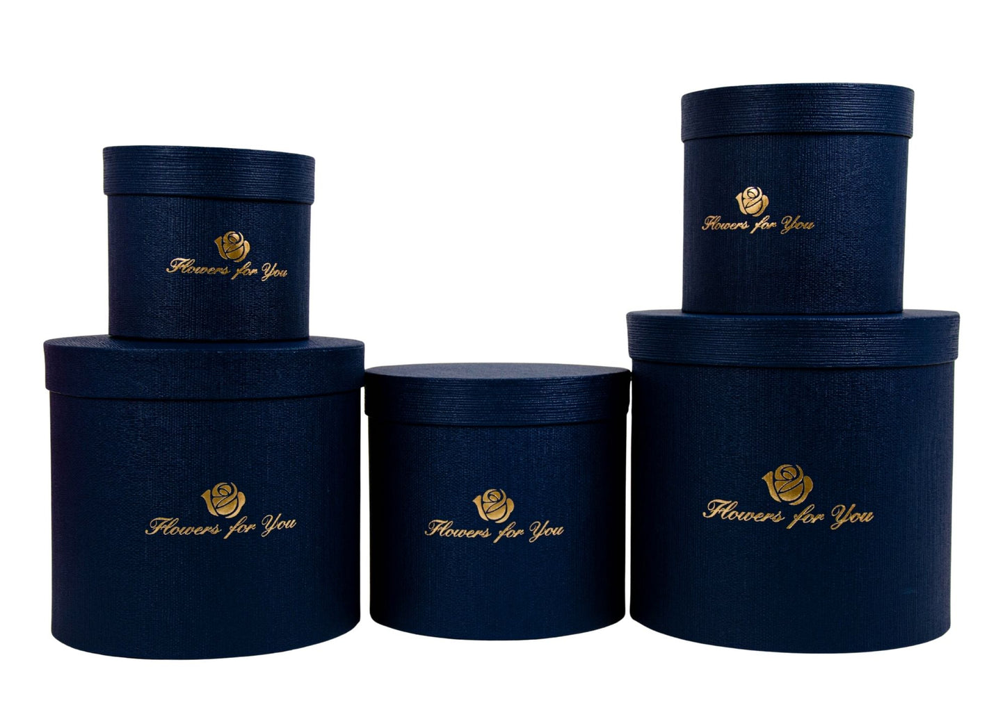 Set 5 Cutii Decoratiuni cu Logo pentru Flori "Flowers For You" H12-H21