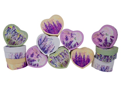 Set 12 Cutii Tip Inima Mica cu Imprimeu Foto pentru Flori D9/11 H5