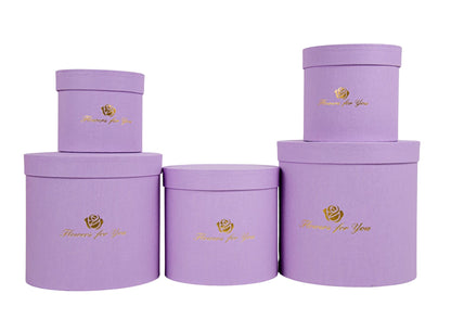 Set 5 Cutii Decoratiuni cu Logo pentru Flori "Flowers For You" H12-H21