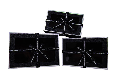 SET 3 CUTII DREPTUNGHI CU GEAM SI FUNDA