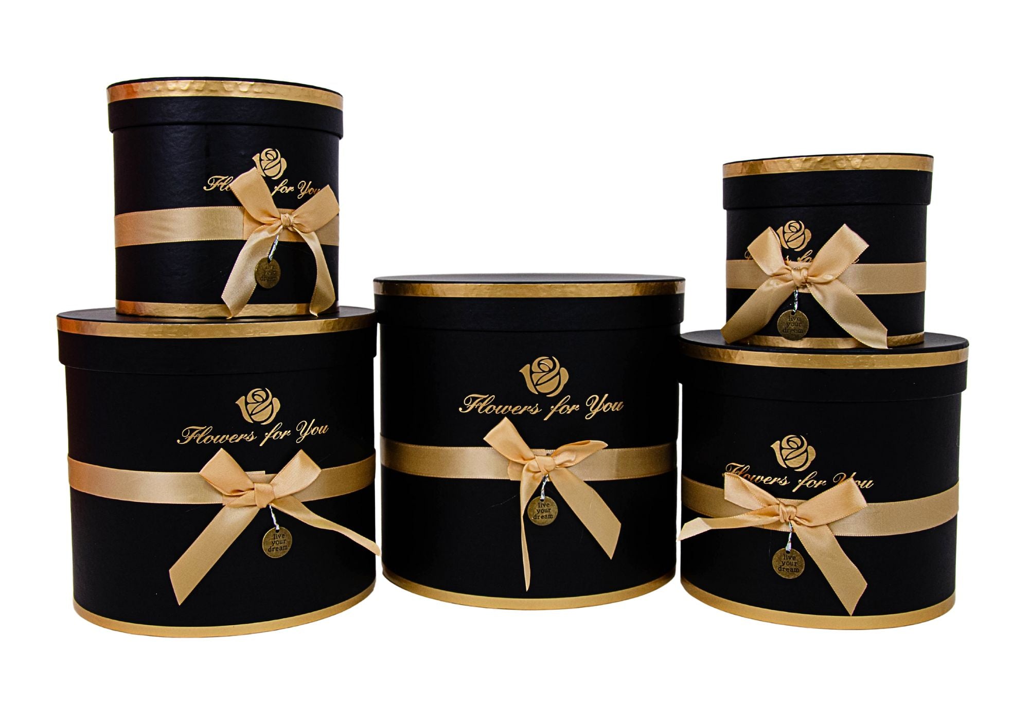 SET 5 CUTII ROTUNDE CU FUNDA