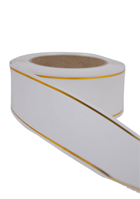 Panglica Funerara Cu Fir Auriu 5cm x 40m  Model 12