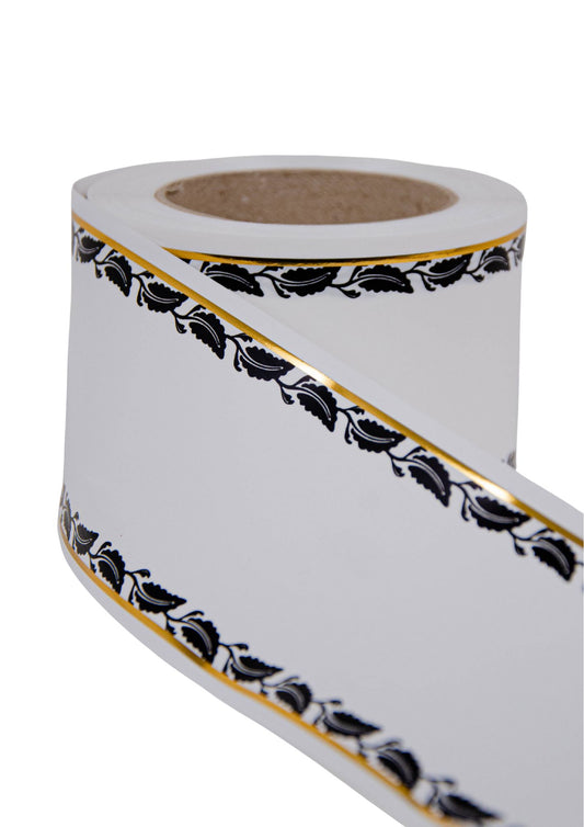 Panglica Funerara Cu Fir Auriu 8cm x 40m Model 20