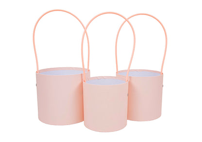 Set 3 ghivece din carton cu toarta