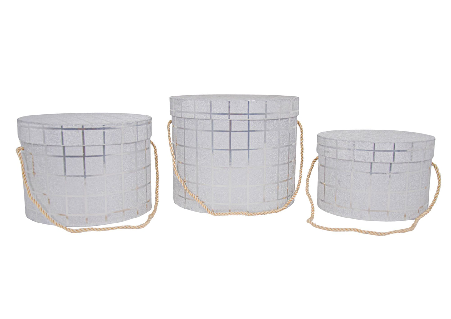 Set 3 cutii rotunde uni