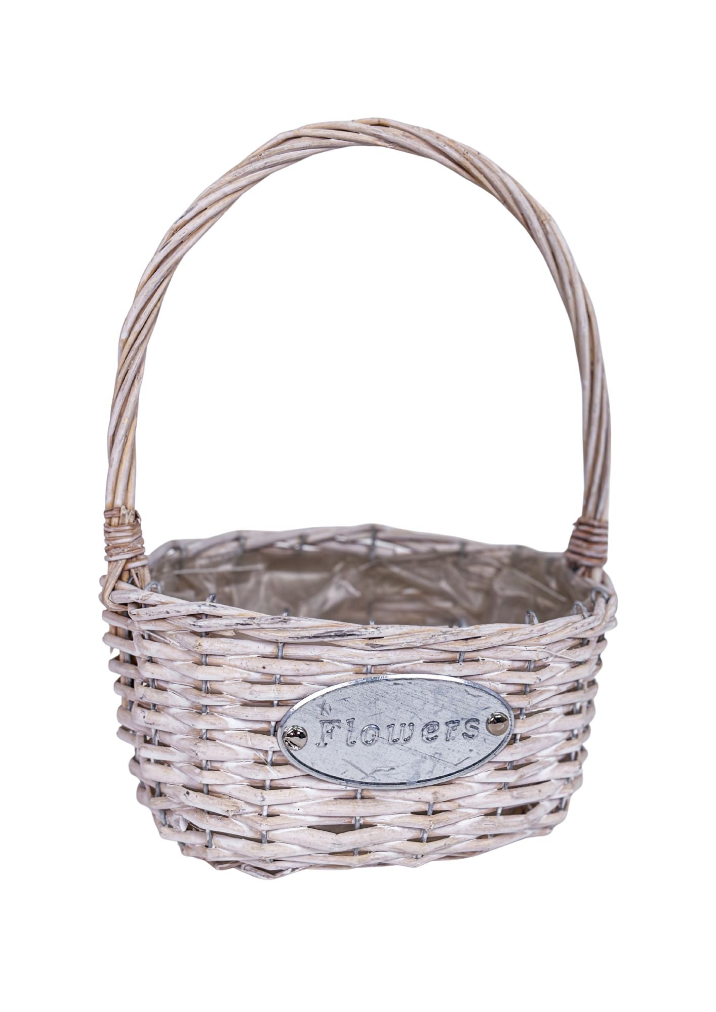 Cos din rachita oval cu o toarta