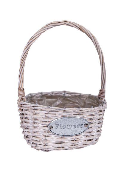 Cos din rachita oval cu o toarta