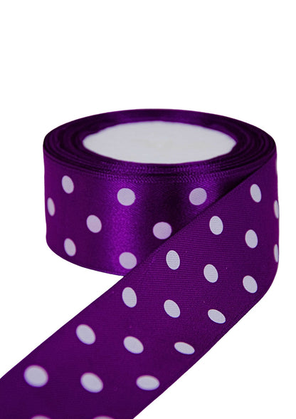 Panglica din satin cu buline 3,8 cm