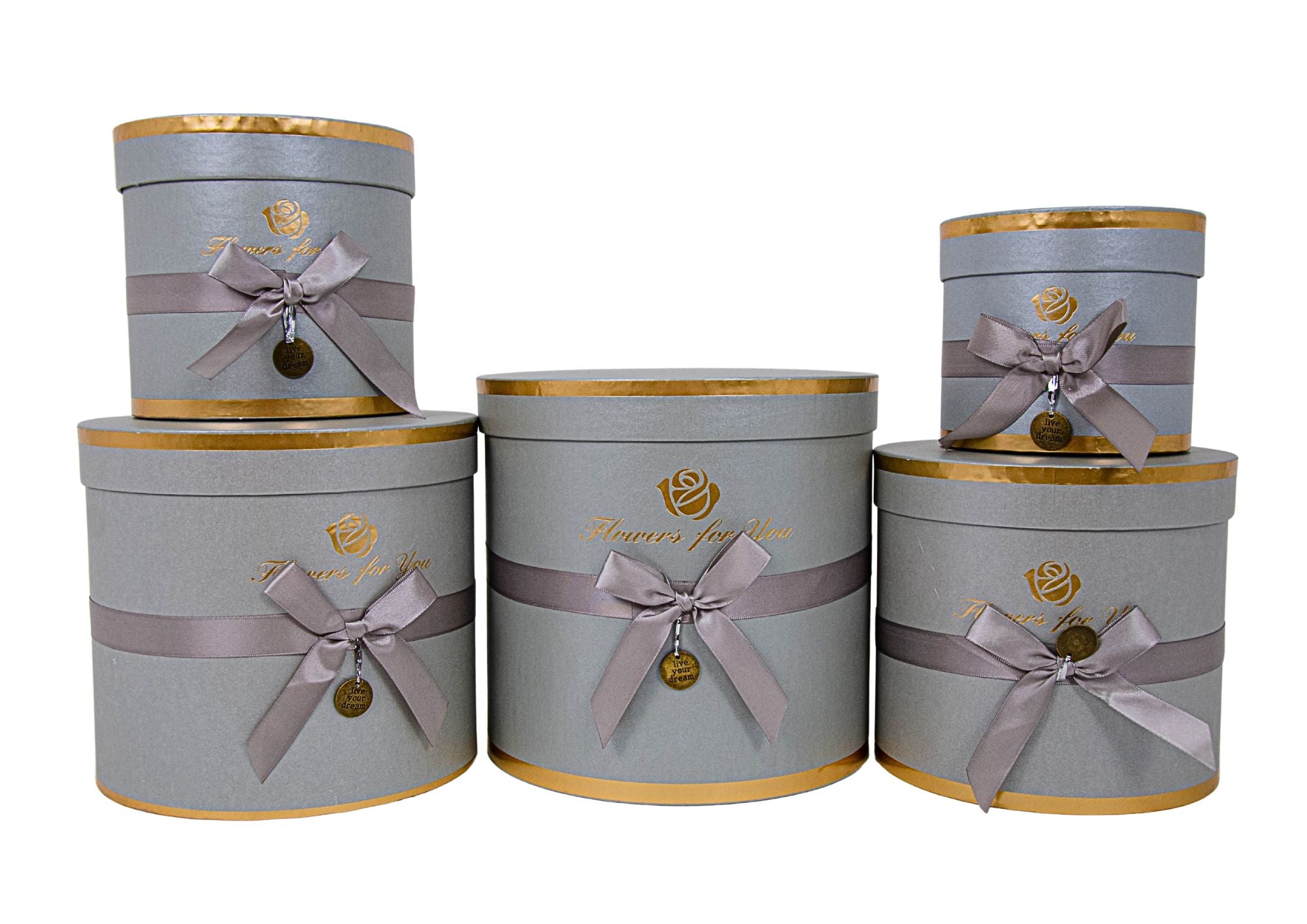 SET 5 CUTII ROTUNDE CU FUNDA