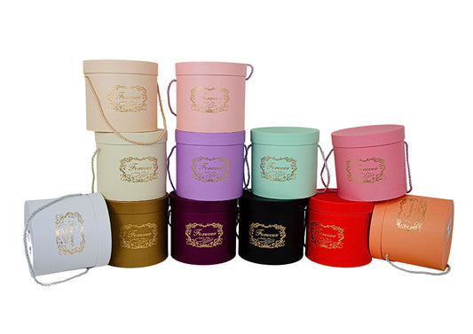 SET 3 CUTII ROTUNDE 18*17cm 15*14.5cm 13*12cm