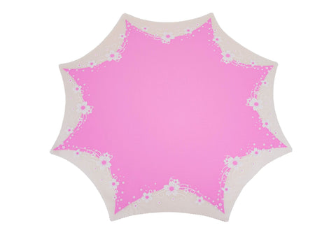 Folie Rotunda  Mata cu Model Floral pe Margine 53x52.5cm 18 buc/set