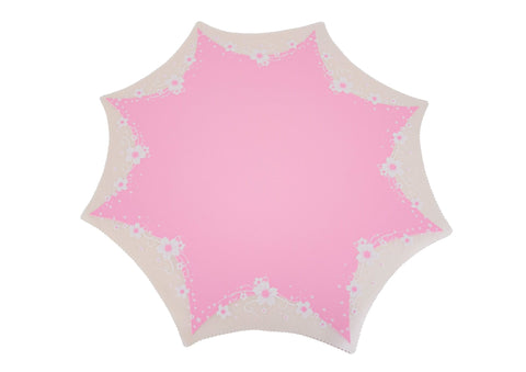 Folie Rotunda  Mata cu Model Floral pe Margine 53x52.5cm 18 buc/set