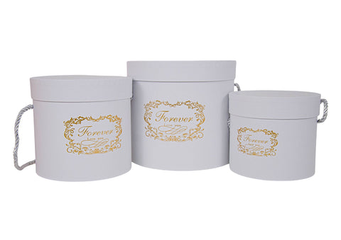 SET 3 CUTII ROTUNDE 18*17cm 15*14.5cm 13*12cm