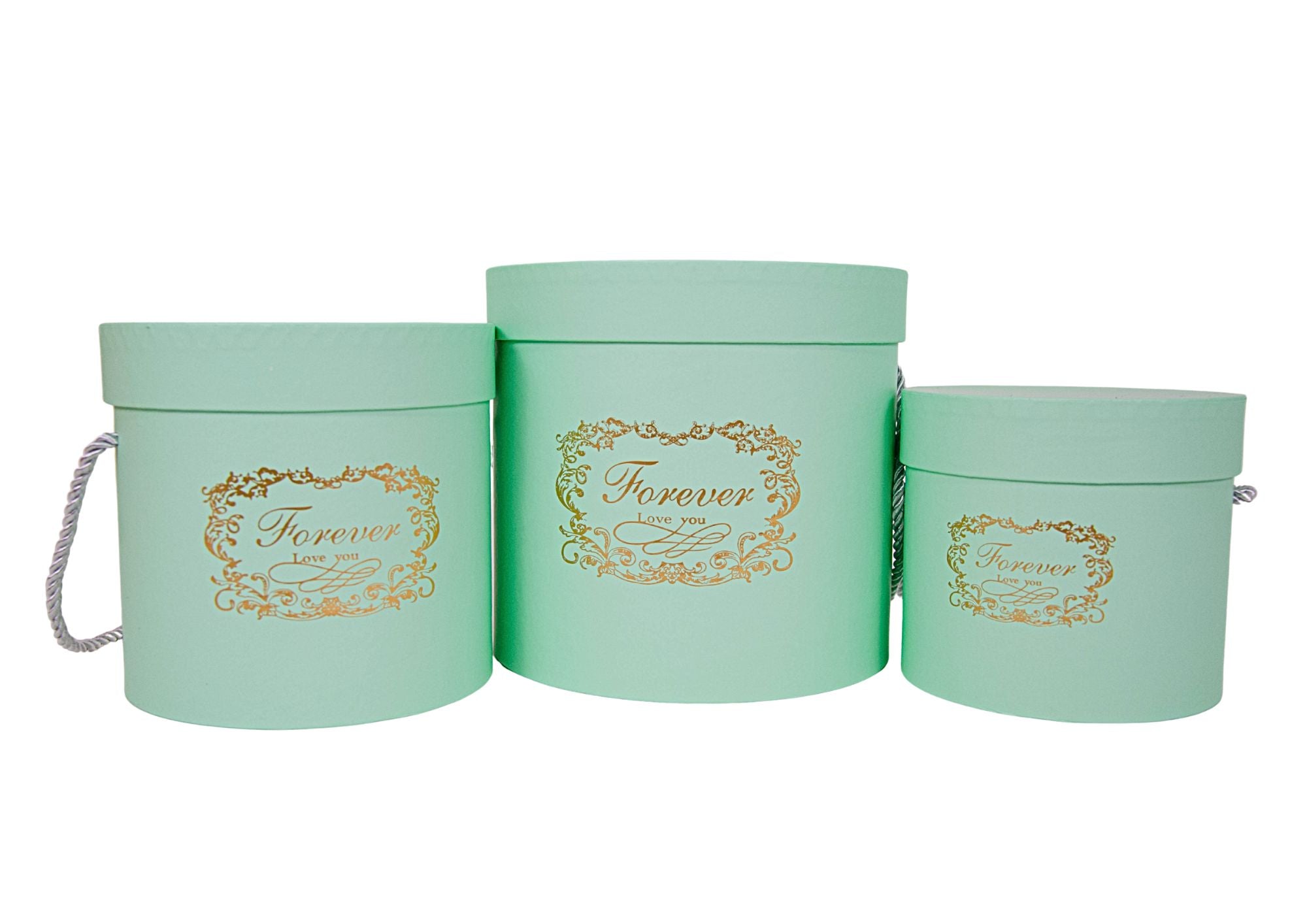 SET 3 CUTII ROTUNDE 18*17cm 15*14.5cm 13*12cm