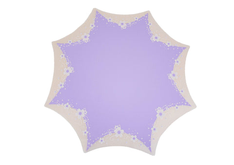 Folie Rotunda  Mata cu Model Floral pe Margine 53x52.5cm 18 buc/set