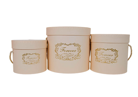 SET 3 CUTII ROTUNDE 18*17cm 15*14.5cm 13*12cm