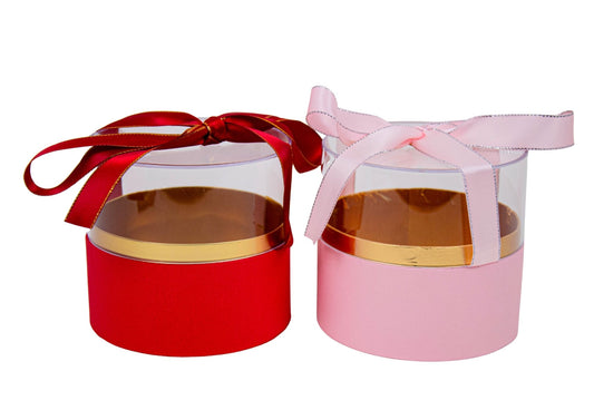 Cutie Carton cu Capac Transparent pentru Flori si Cadouri