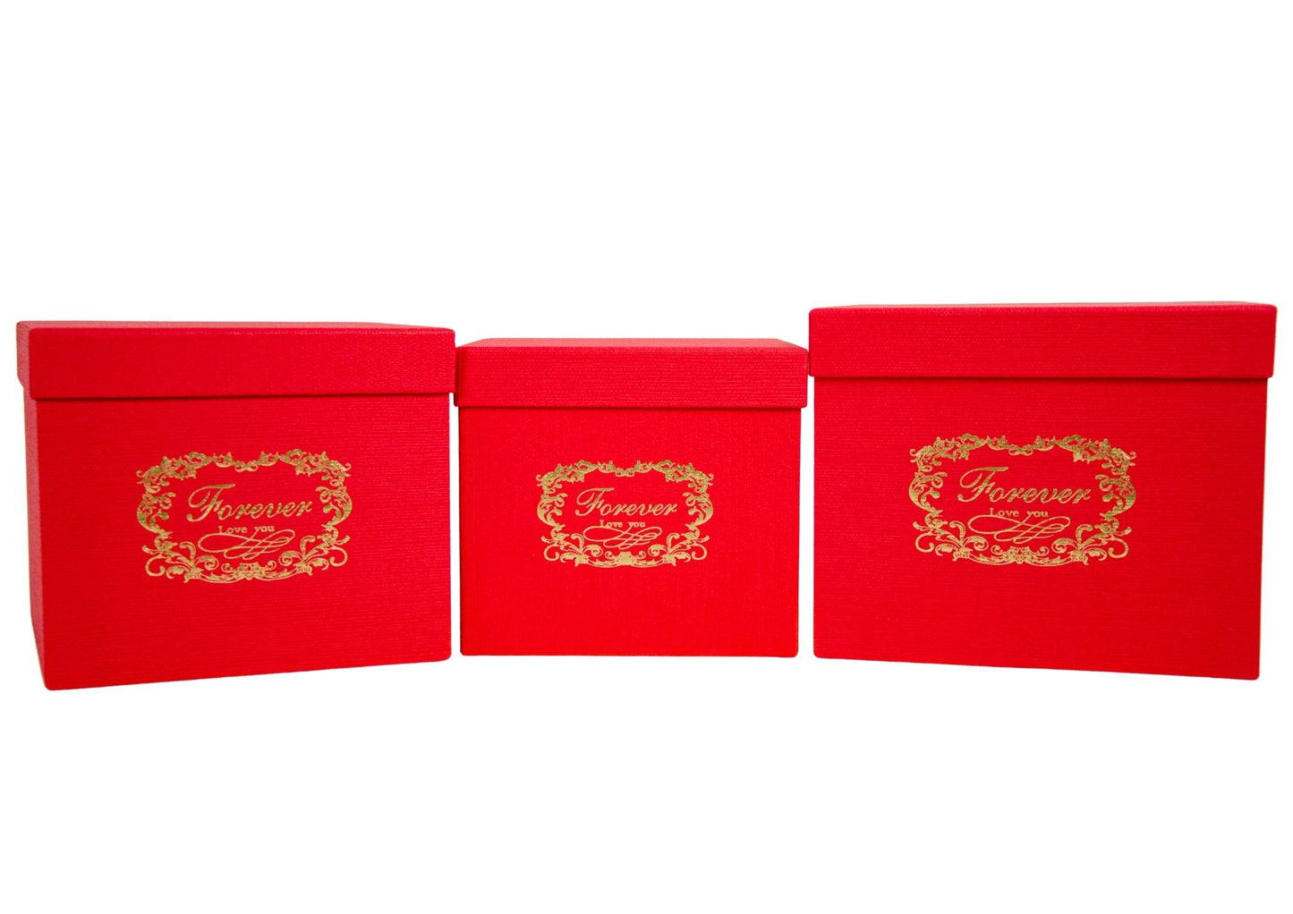 Set 3 Cutii Patrate cu Logo pentru Flori H16-H18