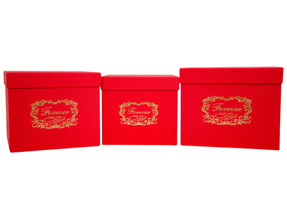 Set 3 Cutii Patrate cu Logo pentru Flori H16-H18