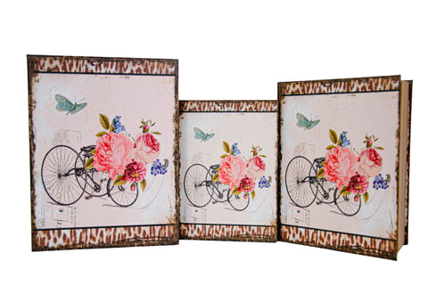 Set 3 cutii, tip carte mare cu imprimeu
