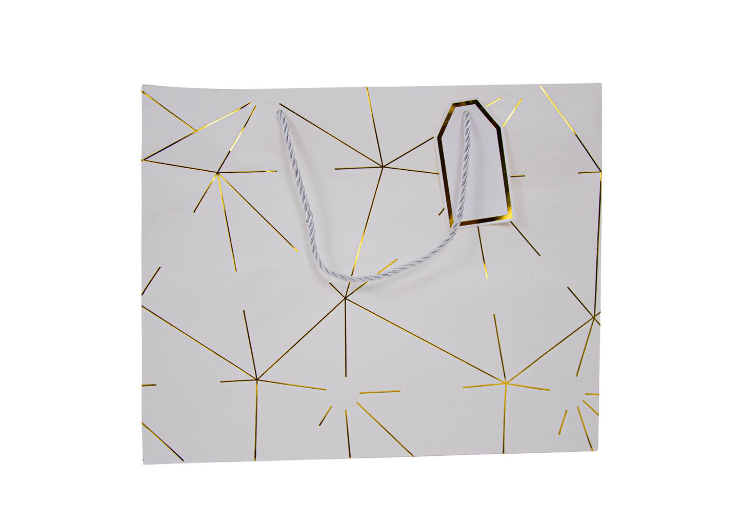 SET 10 PUNGI CADOU ALB CU STELE AURII