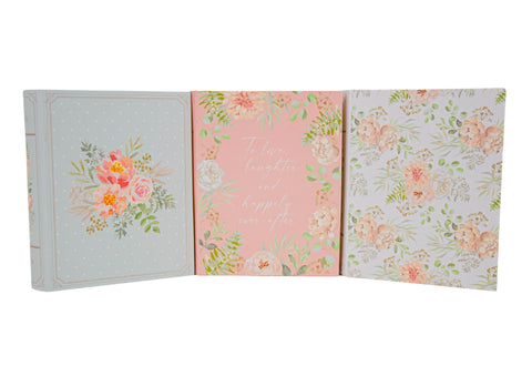 Set 3 cutii Cadou Tip Carte cu Model Floral