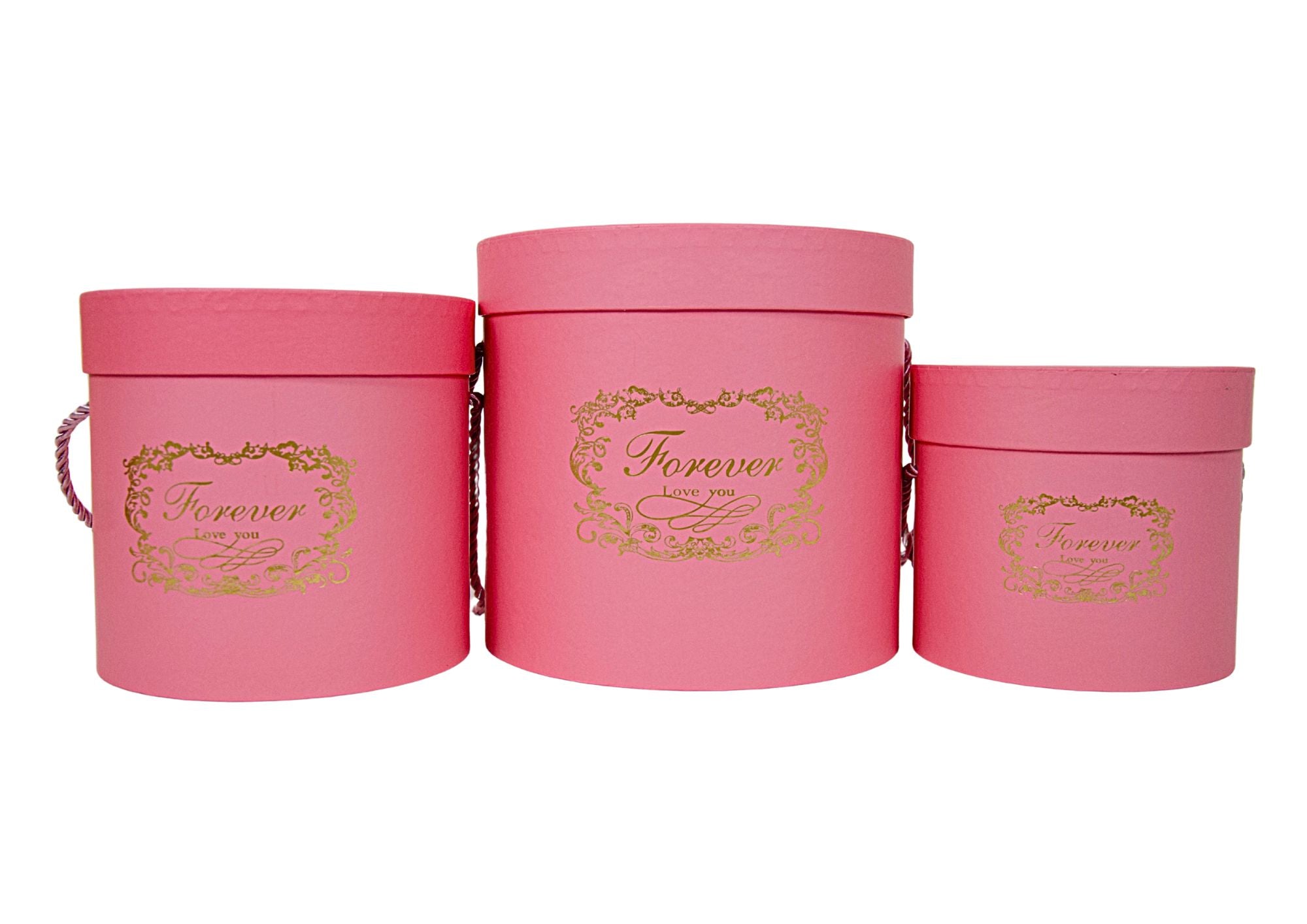 SET 3 CUTII ROTUNDE 18*17cm 15*14.5cm 13*12cm