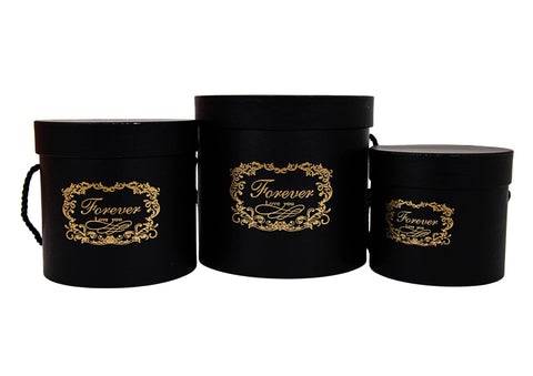 SET 3 CUTII ROTUNDE 18*17cm 15*14.5cm 13*12cm