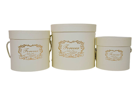 SET 3 CUTII ROTUNDE 18*17cm 15*14.5cm 13*12cm