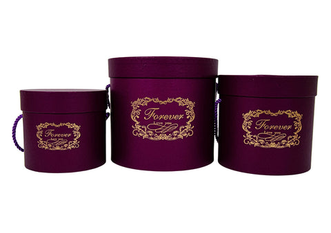 SET 3 CUTII ROTUNDE 18*17cm 15*14.5cm 13*12cm