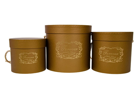 SET 3 CUTII ROTUNDE 18*17cm 15*14.5cm 13*12cm