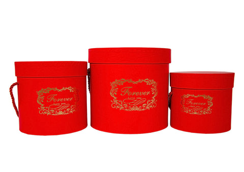 SET 3 CUTII ROTUNDE 18*17cm 15*14.5cm 13*12cm