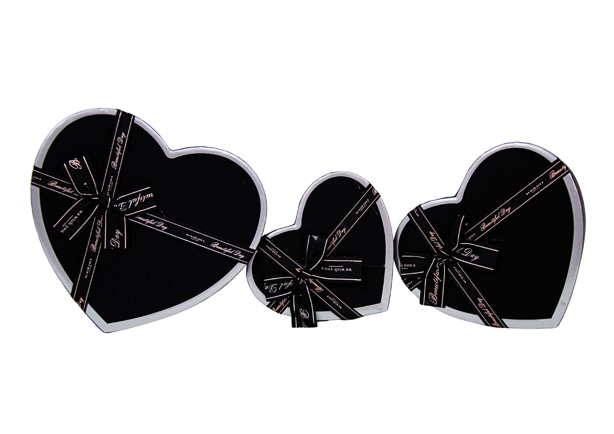 SET 3 CUTII INIMA TIP CADOU CU FUNDA