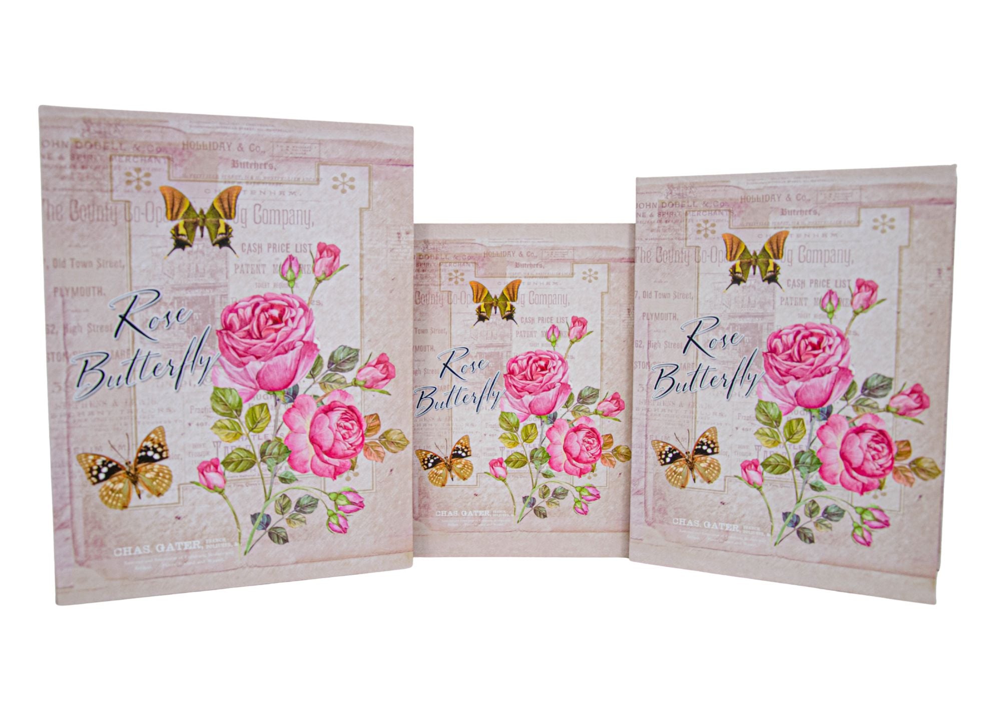 Set 3 cutii, tip carte mare cu imprimeu