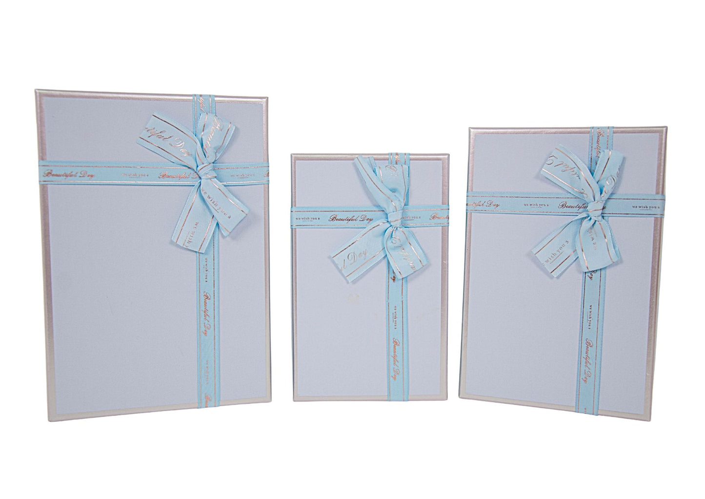 Set 3 Cutii Dreptunghi Tip Cadou cu Funda pentru Flori H6.5-9.5