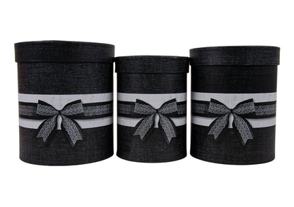 Set 3 Cutii Rotunde cu Funda pentru Flori H18-H20