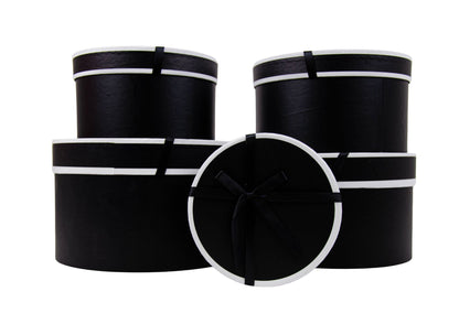 Set 5 Cutii Rotunde Diplomat cu Funda pentru Flori H9-H15